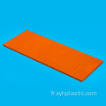 Feuille laminée de papier phénolique noir/orange électrique